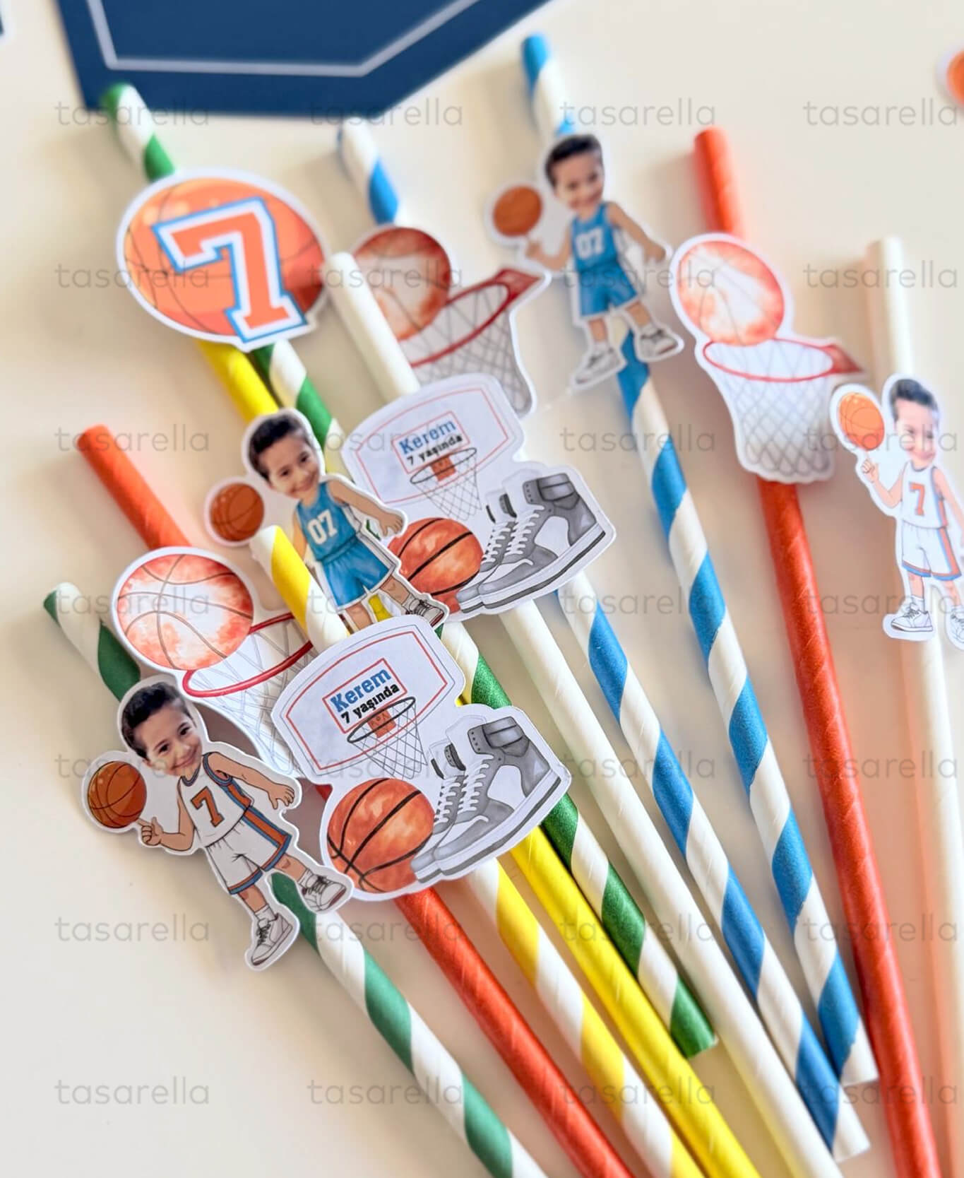 basketbol temali pipet