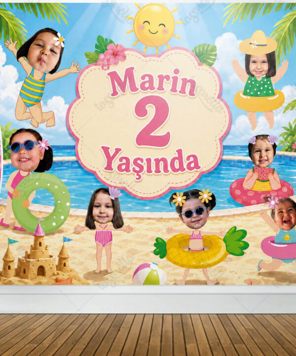 Yaz Temalı Parti Branda Afiş