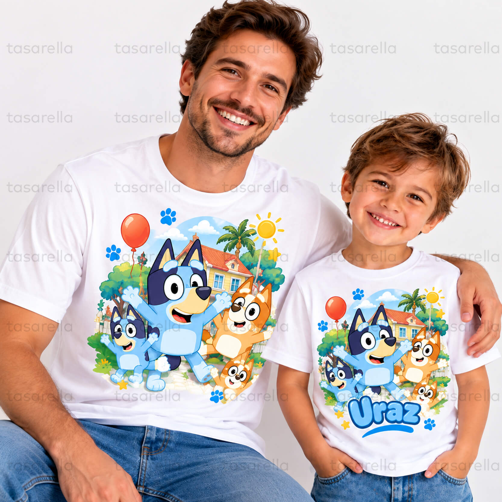 bluey temali tsort seti