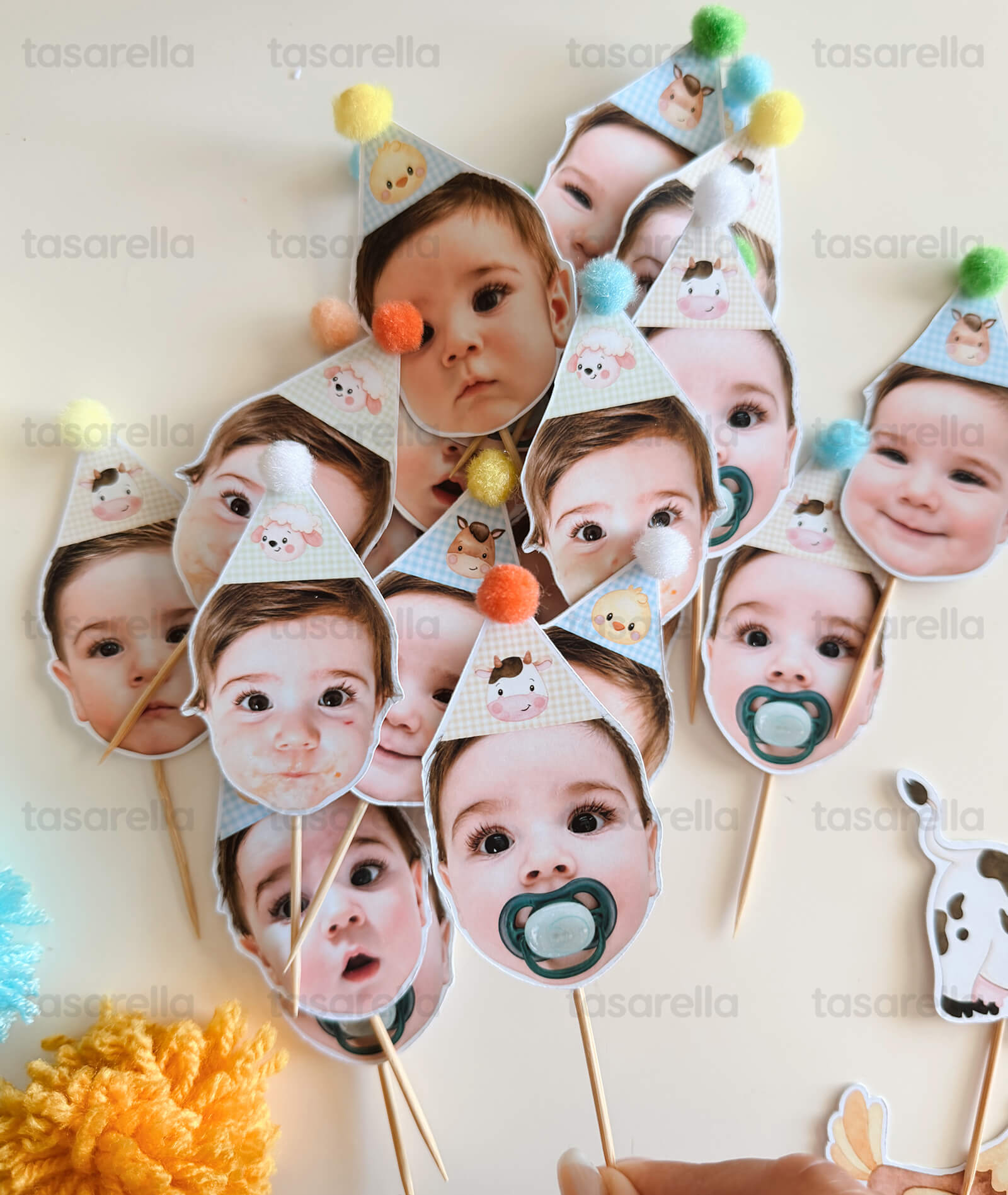 ciftlik temali cupcake süsü