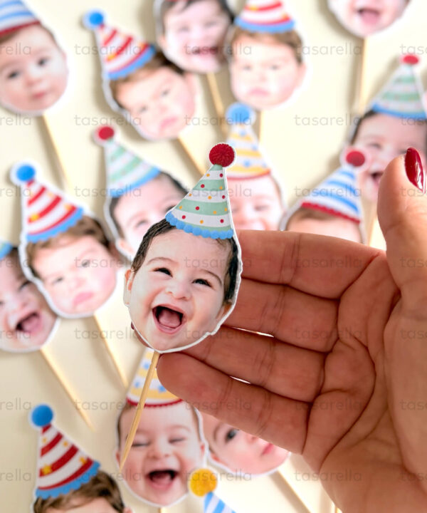 Renkli Fotoğraf Cupcake Süsü