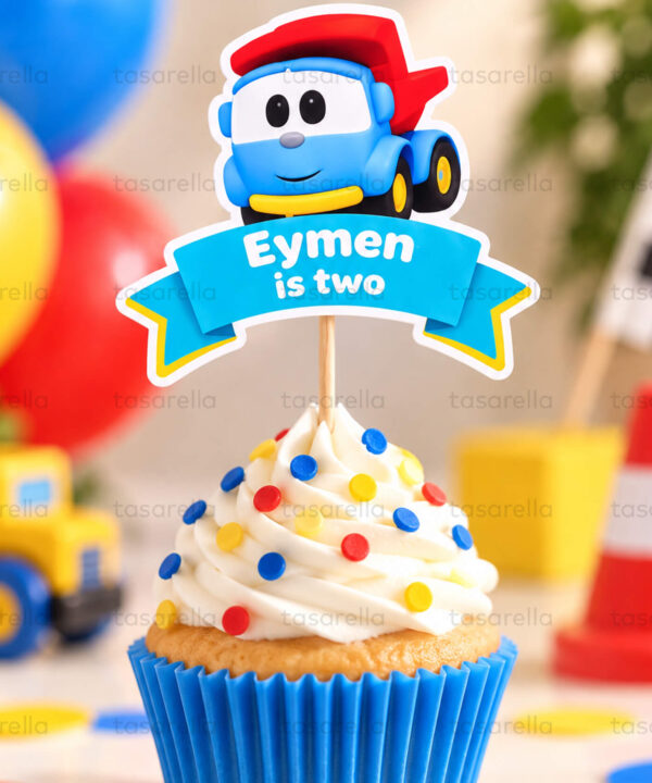 Kamyon Leo Temalı Cupcake Süsü