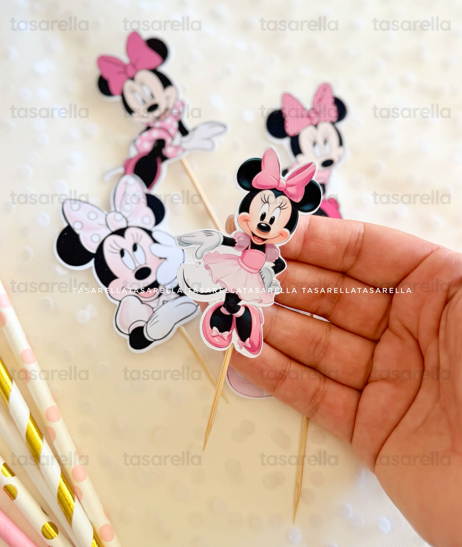 minnie mouse temali cupcake süsü