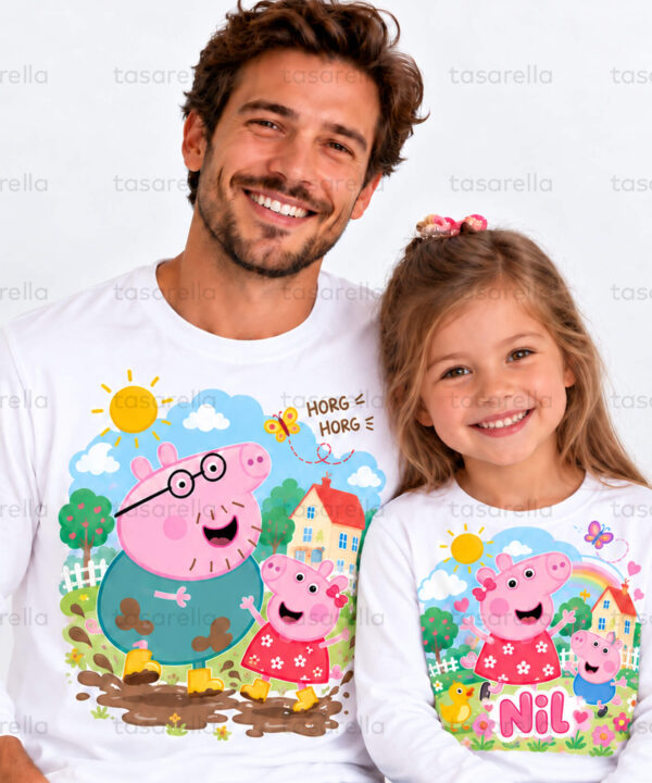 Peppa Pig Baba-Çocuk Tişört