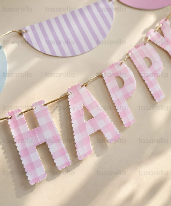 Sevimli Kedicik Happy Birthday Banner