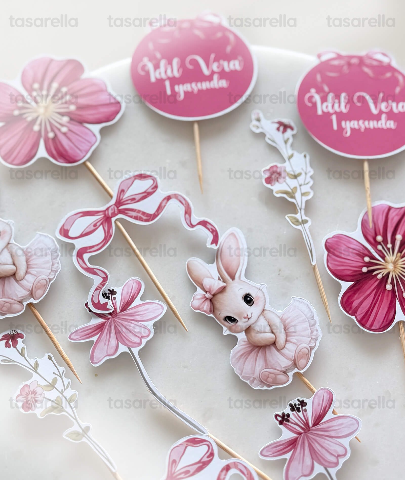 tavsan temali cupcake süsleme
