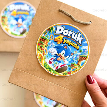 Sonic Temalı Hediyelik Çanta