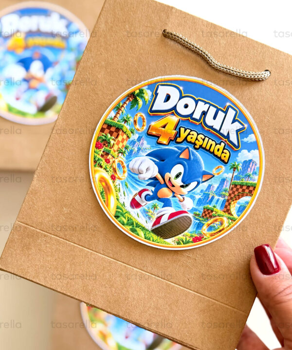 Sonic Temalı Hediyelik Çanta